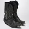 Golden Goose 45mm Wish Star Shiny Leather Ankle Boots In Black