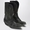 Golden Goose 45mm Wish Star Shiny Leather Ankle Boots In Black