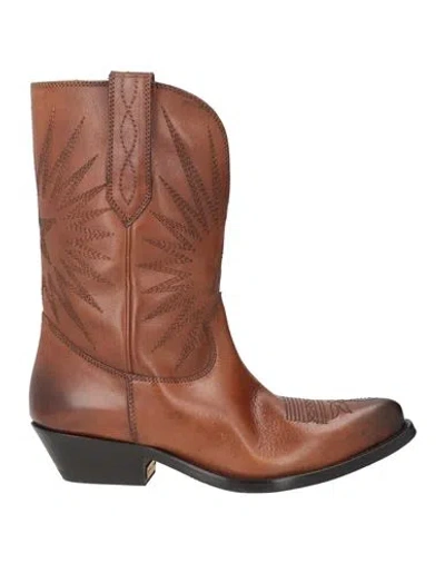 Golden Goose Woman Ankle Boots Brown Size 6 Leather