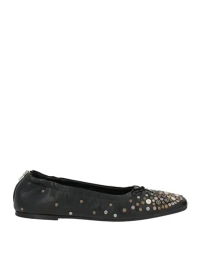 Golden Goose Woman Ballet Flats Black Size 8 Leather