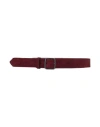 Golden Goose Woman Belt Burgundy Size 34 Leather In Red