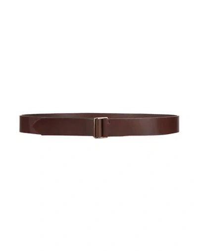 Golden Goose Woman Belt Chocolate Brown Size 38 Leather In Brown