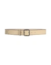 Golden Goose Woman Belt Cream Size 38 Leather In White