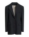 Golden Goose Single-breasted Crepe Bl In Black