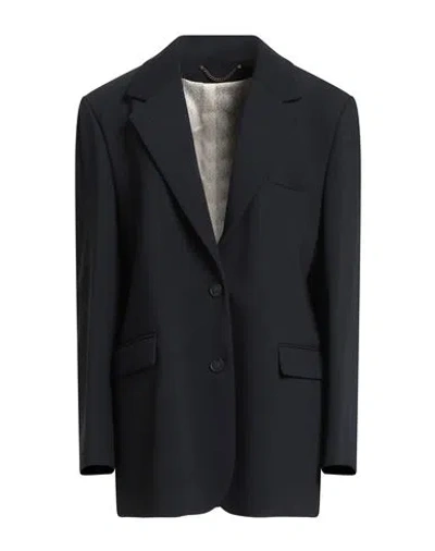 GOLDEN GOOSE GOLDEN GOOSE WOMAN BLAZER MIDNIGHT BLUE SIZE 8 VISCOSE, VIRGIN WOOL