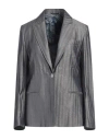 Golden Goose Woman Blazer Navy Size 4 Virgin Wool, Viscose, Metallic Fiber In Navy Blue