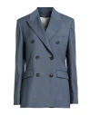 Golden Goose Double-breasted Diva Virgin Wool Blazer In Blue