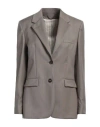 Golden Goose Woman Blazer Taupe Size 6 Virgin Wool In Grey
