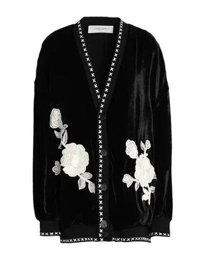 Golden Goose Woman Cardigan Black Size 2 Viscose, Silk, Cotton, Acrylic, Polyester