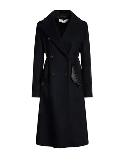 Golden Goose Woman Coat Midnight Blue Size S Pure Virgin Wool Iws, Cashmere, Viscose In Black