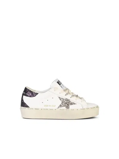 Golden Goose 'hi Star' White Leather Sneakers Woman