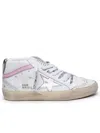 GOLDEN GOOSE GOLDEN GOOSE WOMAN GOLDEN GOOSE 'MID STAR' WHITE LEATHER SNEAKERS