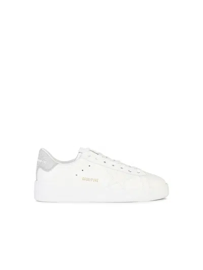 GOLDEN GOOSE GOLDEN GOOSE WHITE LEATHER PURESTAR SNEAKERS WOMAN