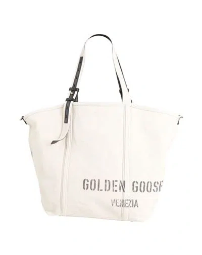 Golden Goose Woman Handbag Ivory Size - Textile Fibers, Leather In White