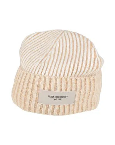 Golden Goose Woman Hat Beige Size Onesize Alpaca Wool, Polyamide, Virgin Wool In Sand