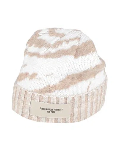 Golden Goose Woman Hat Camel Size Onesize Alpaca Wool, Polyamide, Virgin Wool In Sand