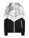 Golden Goose Star Patchwork Windbreaker Nylon Jacket In Black