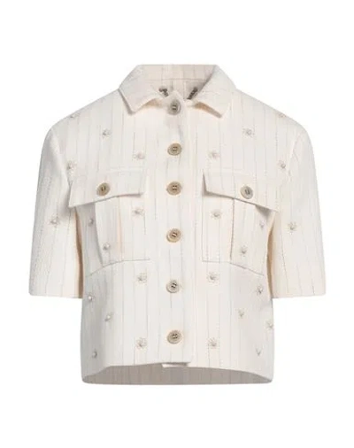 Golden Goose Woman Jacket White Size 4 Cotton, Polyester