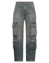 Golden Goose Blue Washed Denim Cargo Jeans In Blue