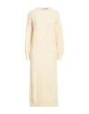 Golden Goose Woman Midi Dress Beige Size L Virgin Wool, Acrylic In Beige