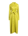 Golden Goose Woman Midi Dress Lime Green Size 4 Viscose, Cupro In Green