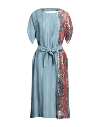Golden Goose Woman Midi Dress Sky Blue Size S Viscose