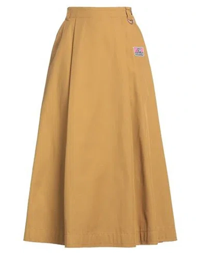 Golden Goose Woman Midi Skirt Mustard Size 4 Cotton In Yellow