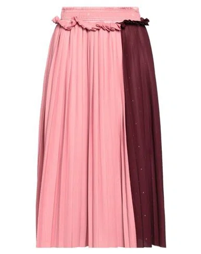 Golden Goose Woman Midi Skirt Pastel Pink Size S Polyester