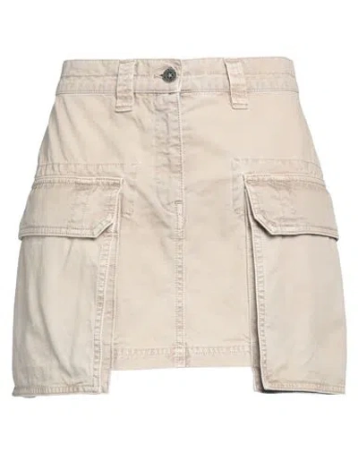 Golden Goose Woman Mini Skirt Beige Size 4 Cotton
