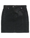 Golden Goose Journey Crystal-embellished Denim Mini Skirt In Black