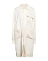 Golden Goose Woman Overcoat & Trench Coat Ivory Size S Linen In White