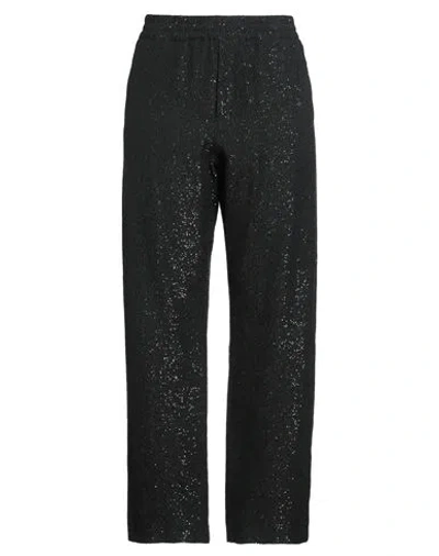 Golden Goose Woman Pants Black Size 16 Linen, Polyamide, Polyester, Viscose