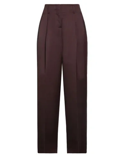 Golden Goose Woman Pants Chocolate Brown Size 6 Polyester, Viscose