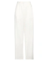 Golden Goose Woman Pants Ivory Size 8 Polyester, Virgin Wool In White