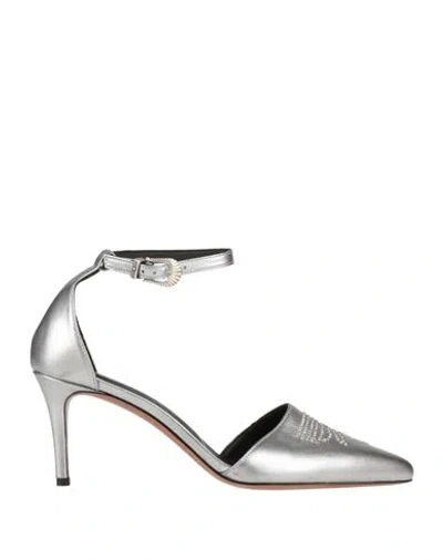 Golden Goose Woman Pumps Silver Size 9 Leather In Metallic