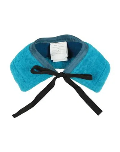 Golden Goose Woman Scarf Azure Size S Ovine Leather In Blue