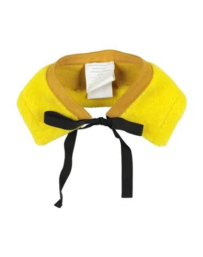 Golden Goose Woman Scarf Yellow Size S Ovine Leather