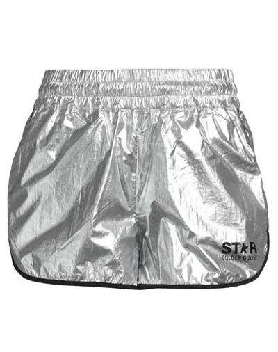 Golden Goose Woman Shorts & Bermuda Shorts Silver Size S Polyamide, Polyurethane Coated, Nylon