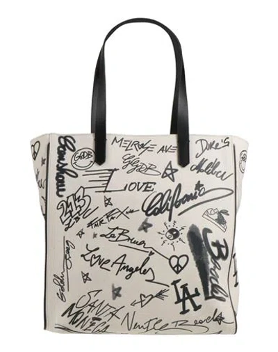 Golden Goose Woman Shoulder Bag White Size - Cotton, Bovine Leather