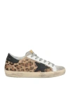 Golden Goose Superstar Distressed Leather And Calf Hair Sneakers In Grey