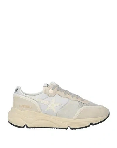 Golden Goose Woman Sneakers Ivory Size 10 Leather, Textile Fibers In White