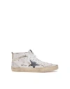 Golden Goose Mid Star Glitter Sneaker In White