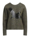 Golden Goose Woman Sweater Military Green Size S Synthetic Fibers, Wool, Viscose, Mohair Wool, Silk In Green