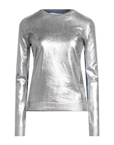 Golden Goose Woman Sweater Silver Size S Cotton