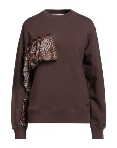 Golden Goose Woman Sweatshirt Cocoa Size S Cotton In Brown