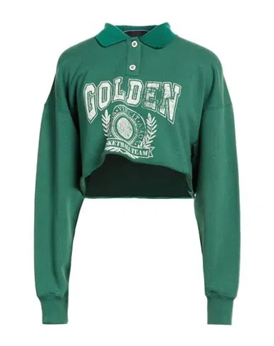 Golden Goose Woman Sweatshirt Green Size M Cotton