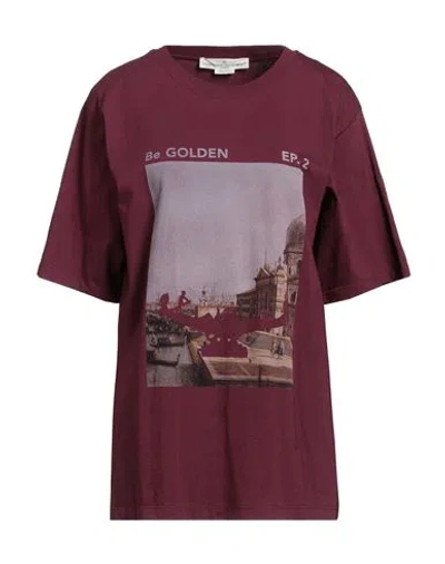 Golden Goose Woman T-shirt Deep Purple Size S Cotton