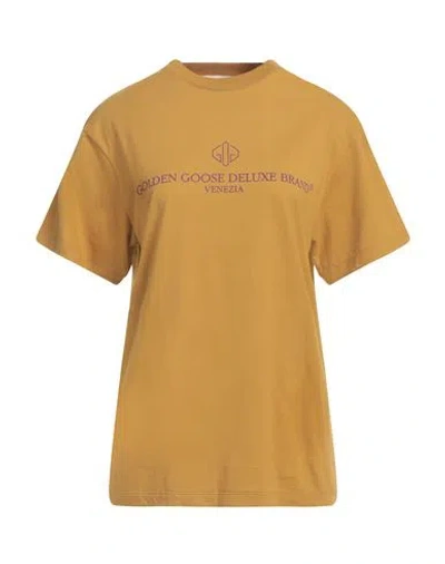 Golden Goose Woman T-shirt Mustard Size S Cotton In Yellow