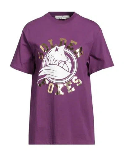 Golden Goose Woman T-shirt Purple Size S Cotton