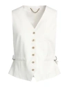 Golden Goose V-neck Twill Waistcoat In White